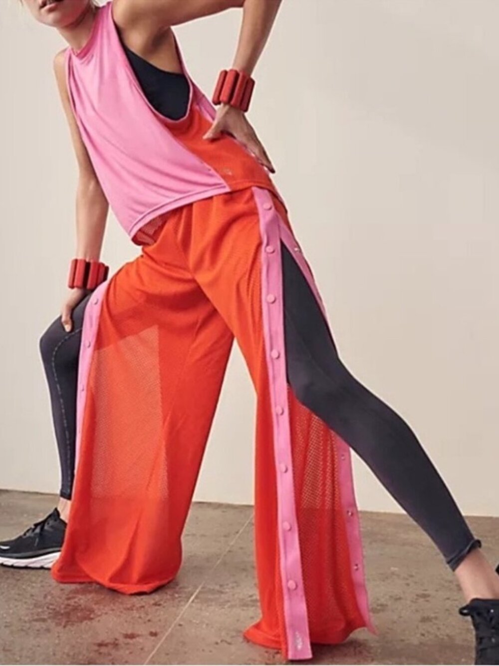 Free People Movement "Nothing But Net" matching track basketball workout set XS